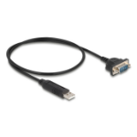 DeLOCK 66470 seriële kabel Zwart 0,5 m USB Type-A RS-232