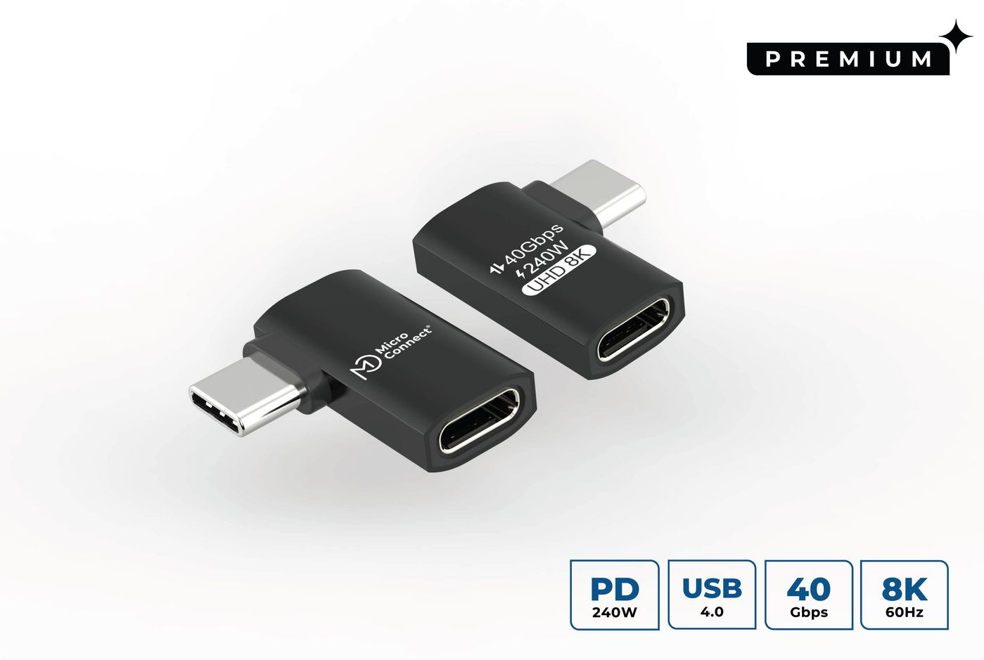Microconnect Black Usb4-Ccfa-240W Usb Cable Usb4 Gen 3X2 0 M Usb C