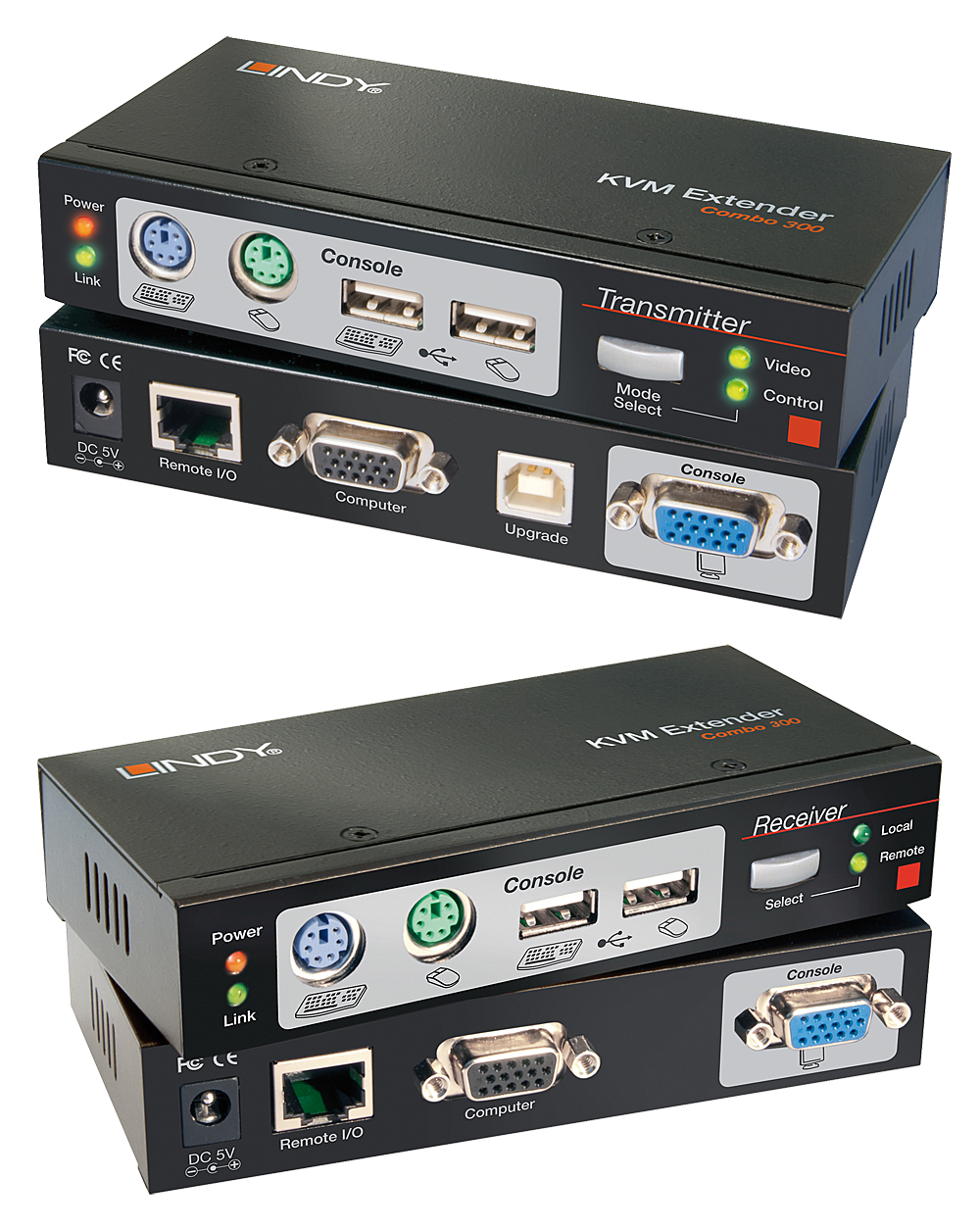 Image of Lindy Cat.5 KVM Extender Combo 300with KVM Switches
