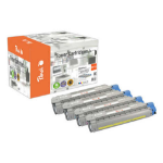 Peach PT884 tonercartridge 4 stuk(s) Compatibel Zwart, Blauw, Roze, Geel