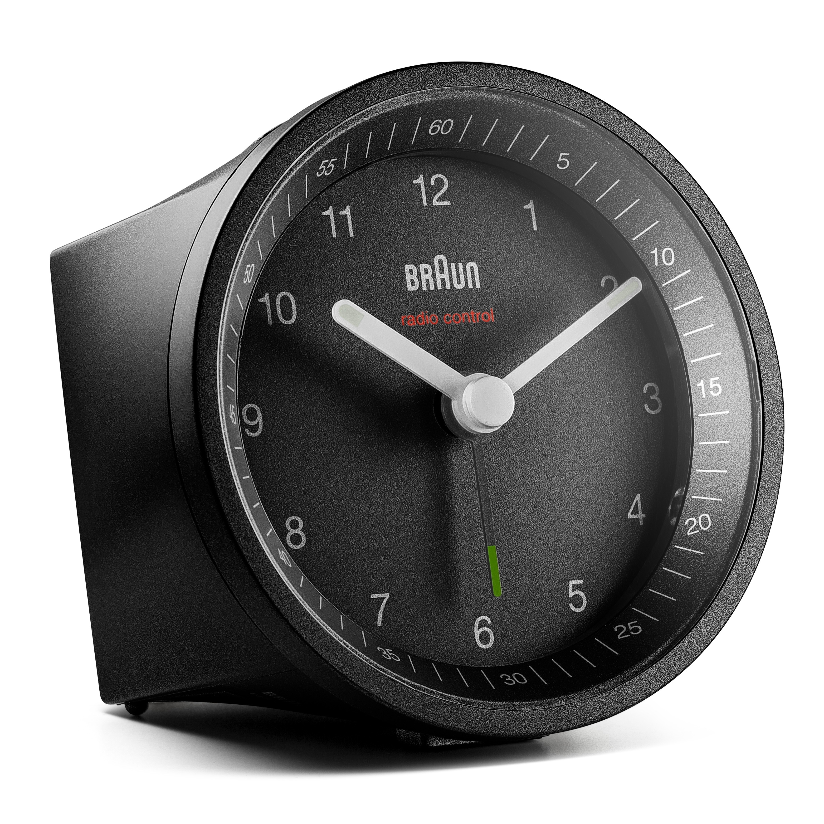 Image of Braun BC07 - Quartz alarm clock - Round - Black - Analog - Yellow...