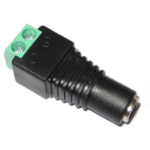 LTS GreenPlusFemale wire connector 2-pin Terminal Block, 2.1 mm DC Black, Green
