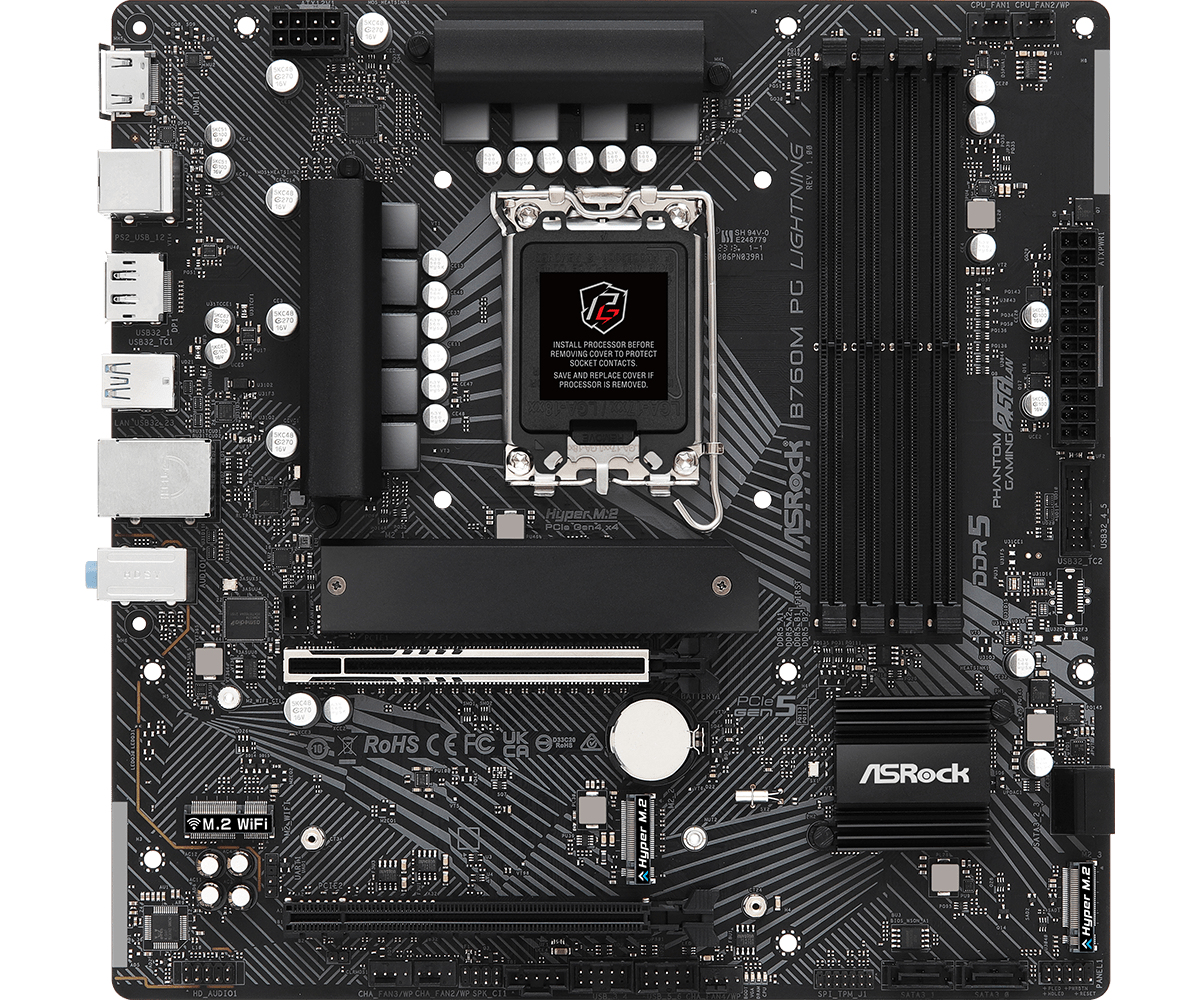 Image of Asrock B760M PG Lightning Intel B760 LGA 1700 micro ATX