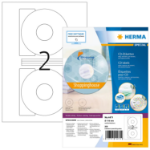 HERMA CD labels A4 Ã˜ 116 mm white paper matt opaque 200 pcs.