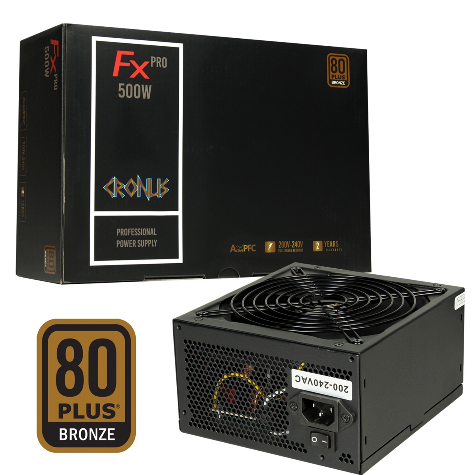 Image of CRONUS 500ATV FX PRO 500W PSU, 140mm Silent Cooling Fan, 80 PLUS...