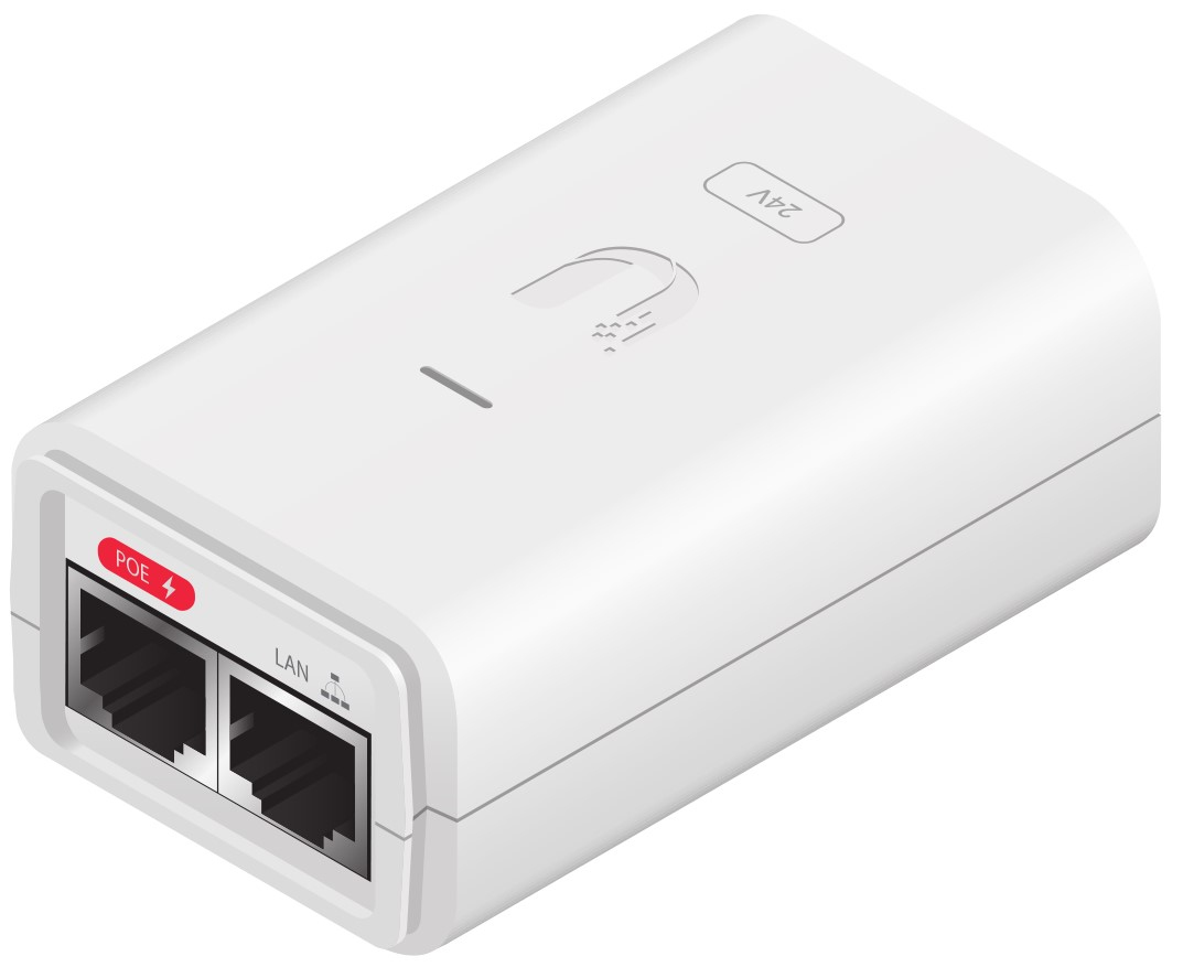 Image of Ubiquiti POE-24-7W-G-WH PoE adapter Gigabit Ethernet 24 V
