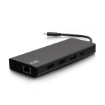 C2G USB C Docking Station - Dual Monitor Docking Station with 4K HDMI, USB, Ethernet, and AUX - Power Delivery up to 60W - Docking station - USB-C / Thunderbolt 3 - 2 x HDMI - 1GbE - TAA Compliant