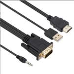 FDL 2M HDMI TO VGA & 3.5mm AUDIO ADAPTOR CABLE - M-M