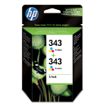 HP CB332EE/343 Printhead cartridge color twin pack, 2x330 pages ISO/IEC 24711 7ml Pack=2 for HP DeskJet 5740/5940/PhotoSmart 325/PSC 1510/PSC 2355