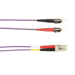 Black Box 8m ST-LC fibre optic cable OM1 Violet