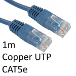 TARGET RJ45 (M) to RJ45 (M) CAT5e 1m Blue OEM Moulded Boot Copper UTP Network Cable