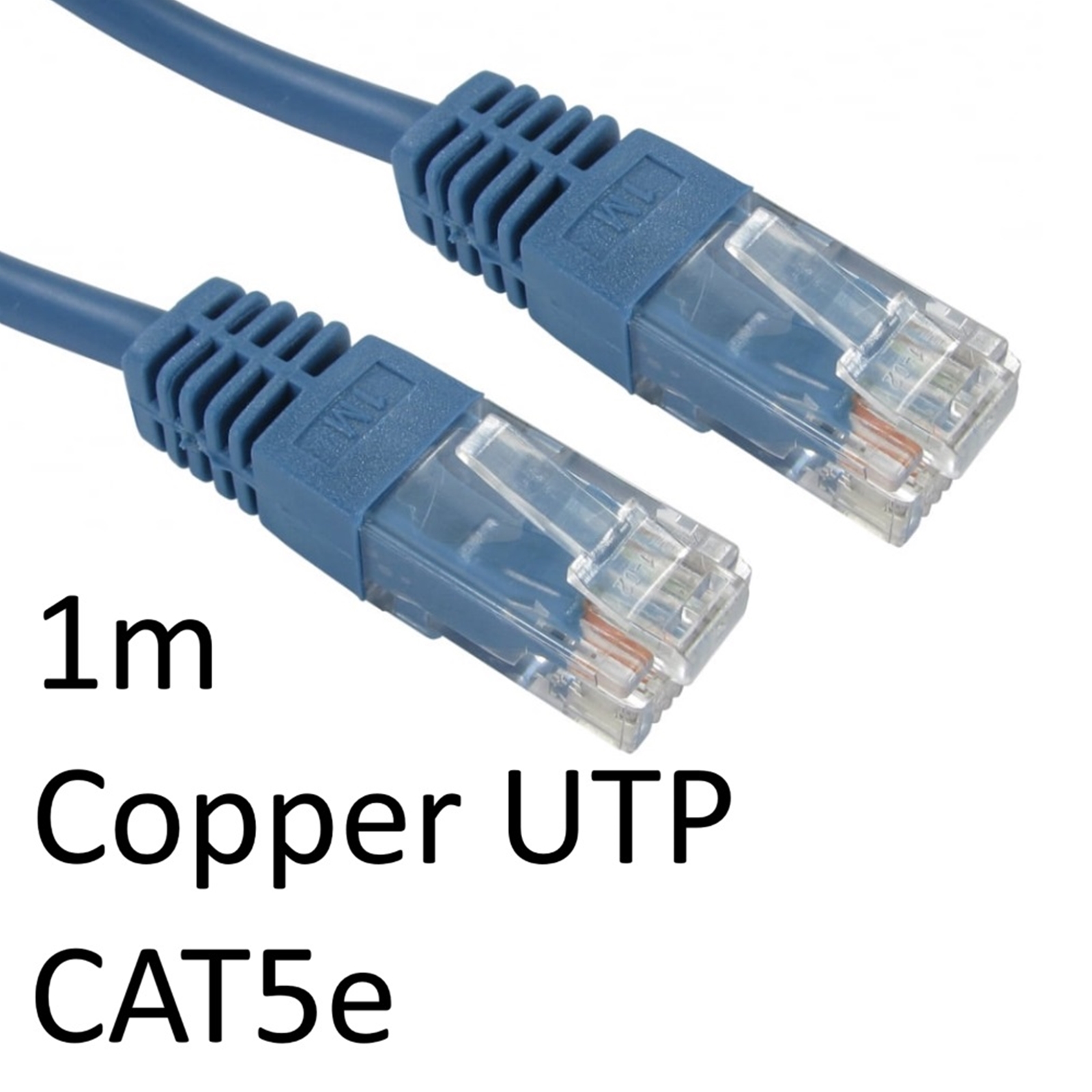 TARGET RJ45 (M) to RJ45 (M) CAT5e 1m Blue OEM Moulded Boot Copper UTP