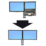 Ergotron WorkFit Convert-to-Dual Kit from LCD & Laptop