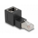 DeLOCK RJ45 plug to RJ45 jack Adapter Cat.6A 90Â° upwards angled