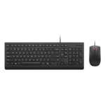 Lenovo 4X31R64403 toetsenbord Inclusief muis Thuis/Werk USB Belgisch, Frans Zwart