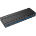 Plugable Technologies USB3-HUB7C interface hub USB 3.2 Gen 1 (3.1 Gen 1) Type-A 5000 Mbit/s Black