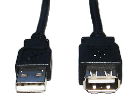 Cables Direct 1m USB 2.0 A, M - F USB cable USB A Black
