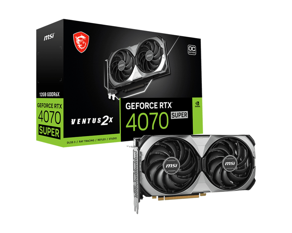 Image of MSI VENTUS GeForce RTX 4070 SUPER 12G 2X OC NVIDIA 12 GB GDDR6X