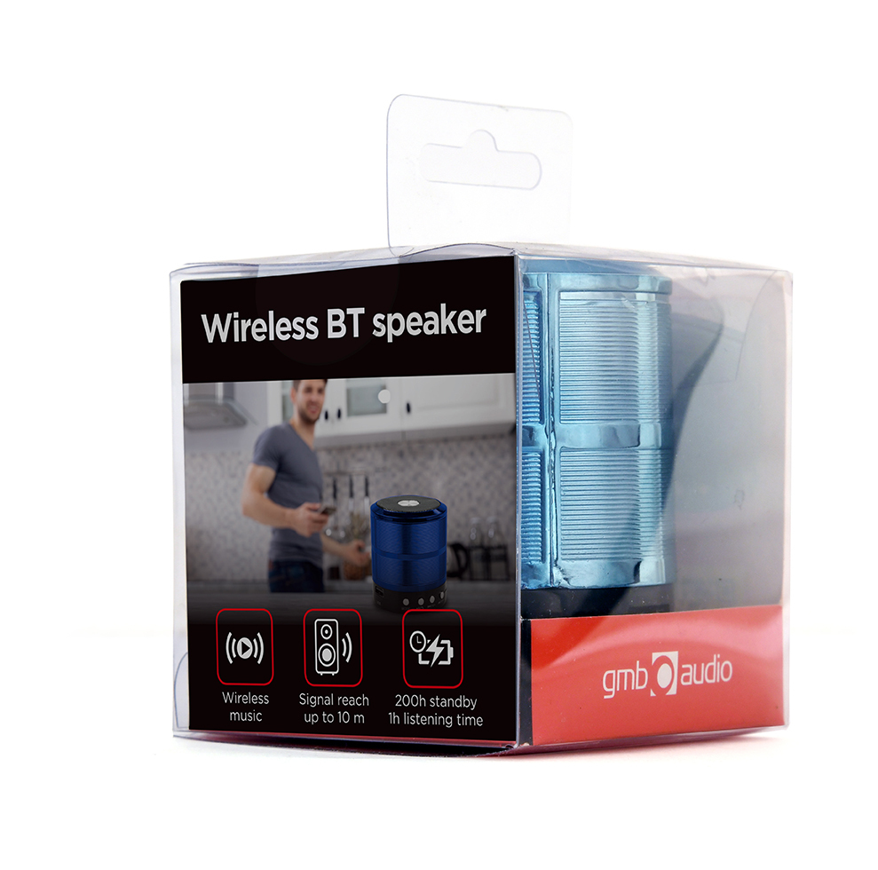Gembird SPK-BT-08-B portable/party speaker Mono portable speaker Black, Blue 3 W