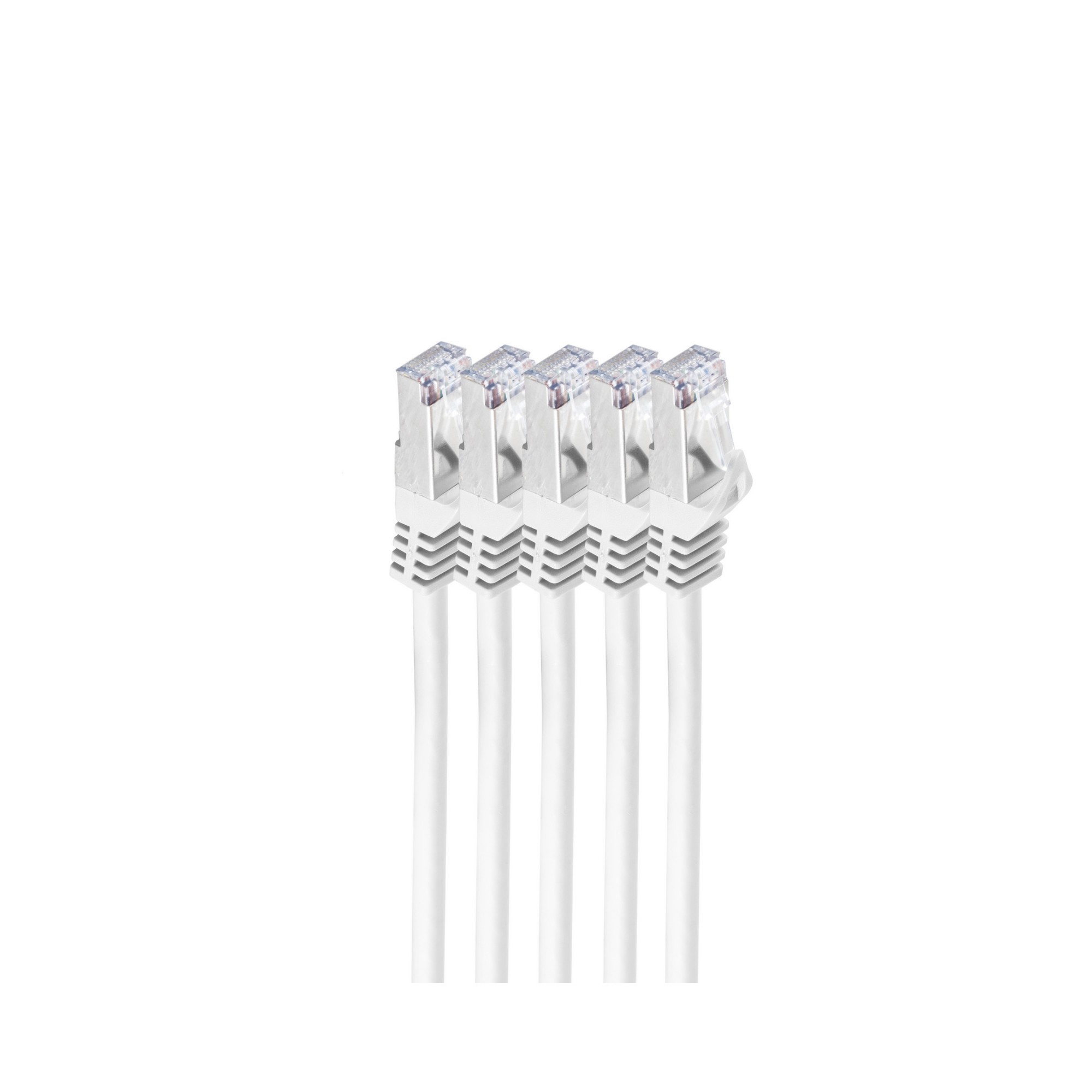 shiverpeaks BS75511-0.25W-SET5 networking cable White 0.25 m Cat7 S/FTP (S-STP)