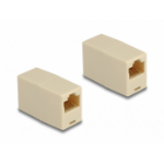 DeLOCK Adapter RJ45 jack to RJ45 jack UTP beige