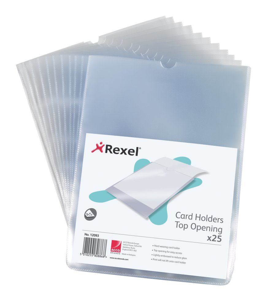 Rexel Card Holders Polypropylene A5 Clear (25 Pack) 12093