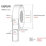 Capture CA-LB3065 printer label White