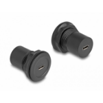 DeLOCK 66743 tussenstuk voor kabels USB 2.0 Type Micro-B Zwart
