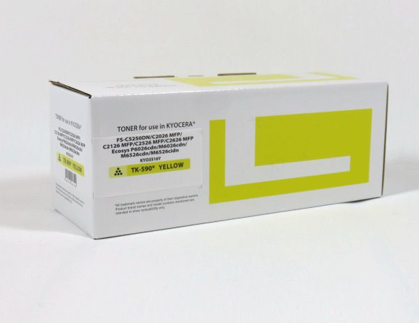 Data Direct Kyocera FSC2016 2026 2126 Toner Yellow Compatible TK590Y