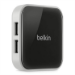 Belkin 4-Port Powered Desktop 480 Mbit/s Black, Silver