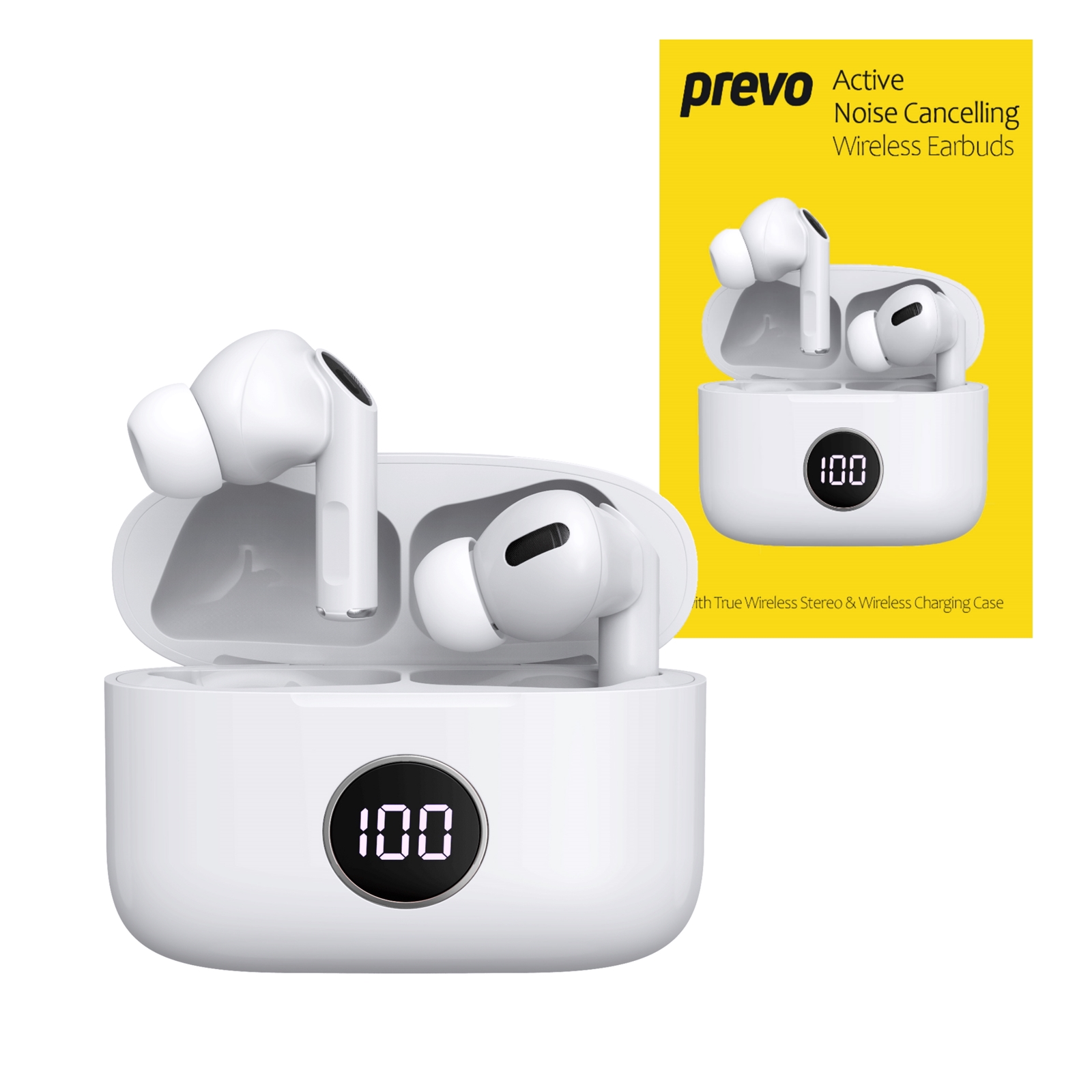 Image of PREVO M10 Active Noise Cancelling TWS Earbuds, Bluetooth 5.3,...