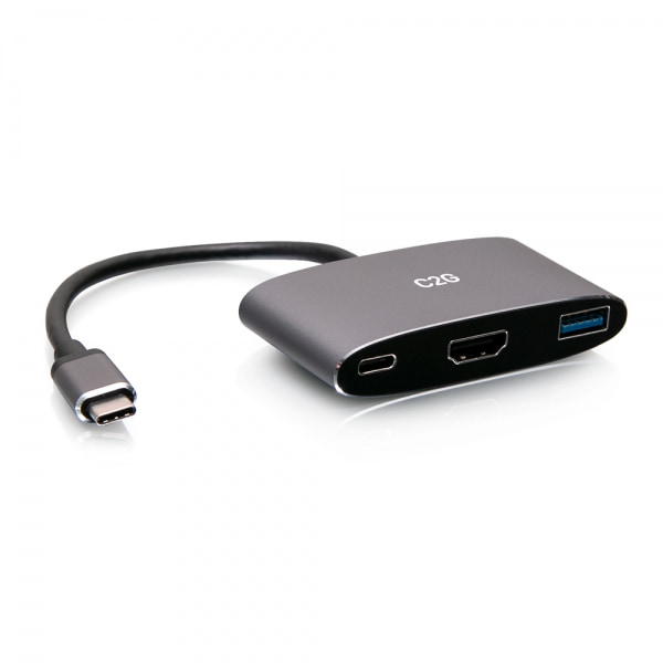 Image of C2G USB-C 3-in-1 Mini Dock with HDMI, USB-A, and USB-C Power...