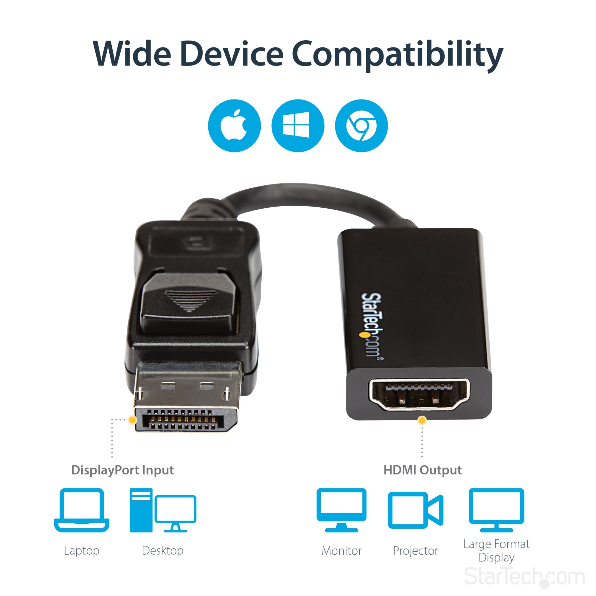 StarTech.com DisplayPort to HDMI Adapter - 4K 60Hz