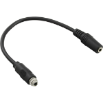 InLine Audio adapter cable, 3.5mm Stereo female to female, with one tread, 0.2m