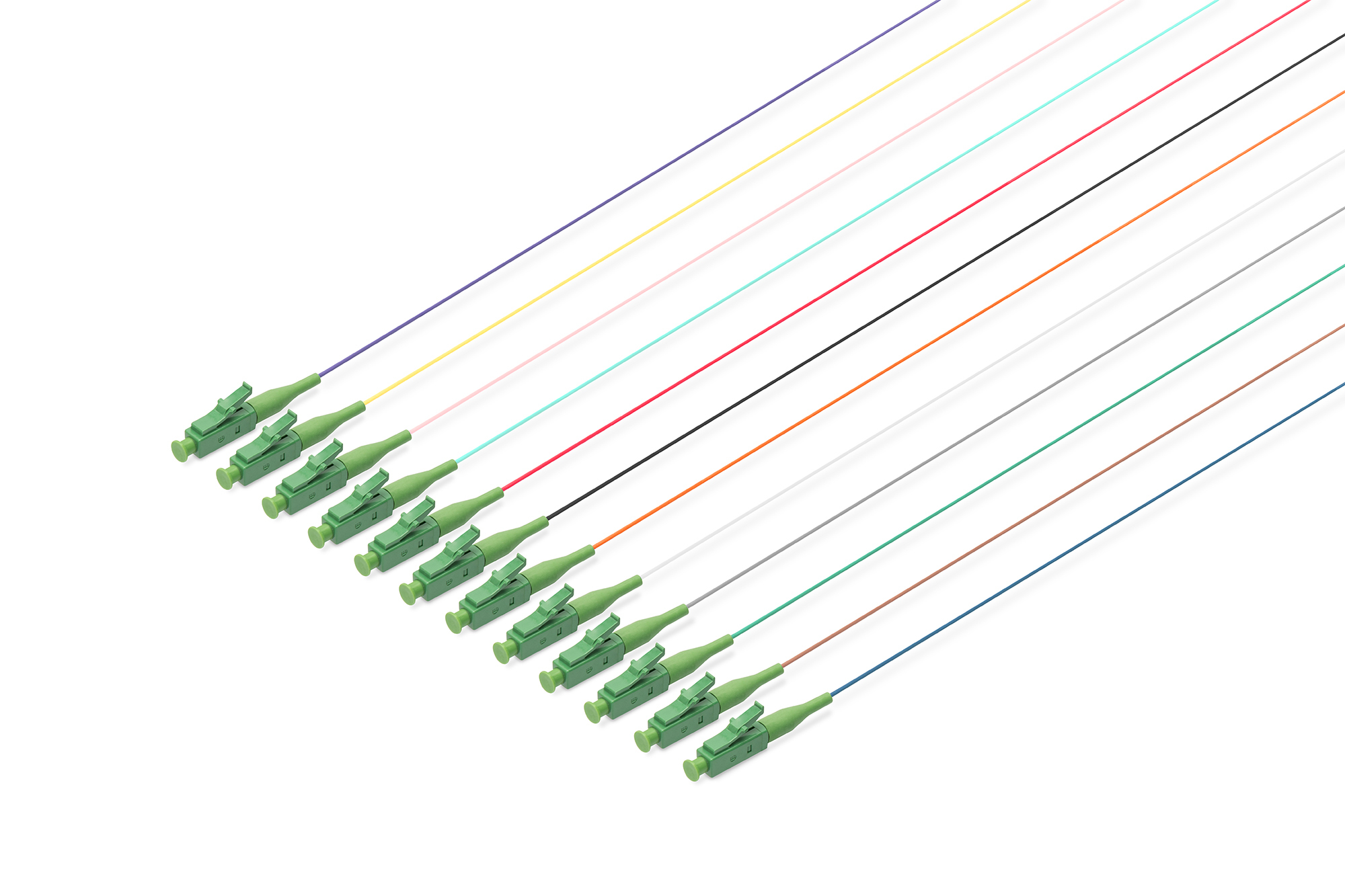 Digitus colored pigtails, LC/APC OS2 09/125 μ, Simplex