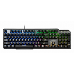 MSI VIGOR GK50 ELITE Mechanical Gaming Keyboard 'UK-Layout, KAILH Box-White Switches, Per Key RGB Light LED Backlit, Tactile, Floating Key Design, Water Resistant, Center'