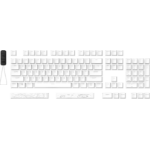 HyperX Pudding Keycaps 2 - Full Key Set - PBT - White (US Layout)