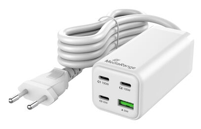MediaRange MRMA124 mobile device charger Laptop, Smartphone, Tablet White AC Fast charging Indoor