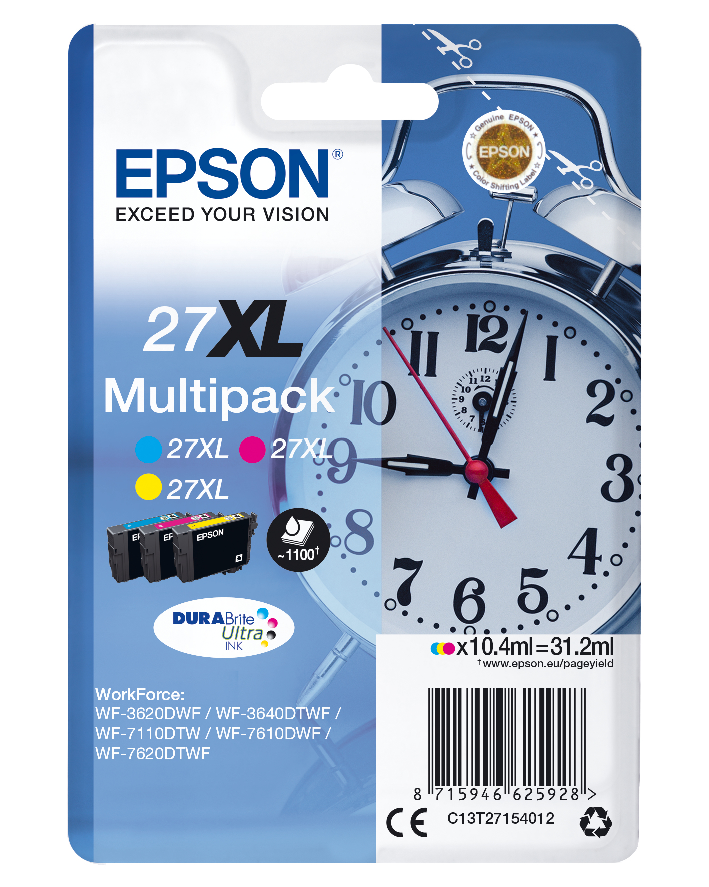 Image of Epson C13T27154010/27XL Ink cartridge multi pack C,M,Y...