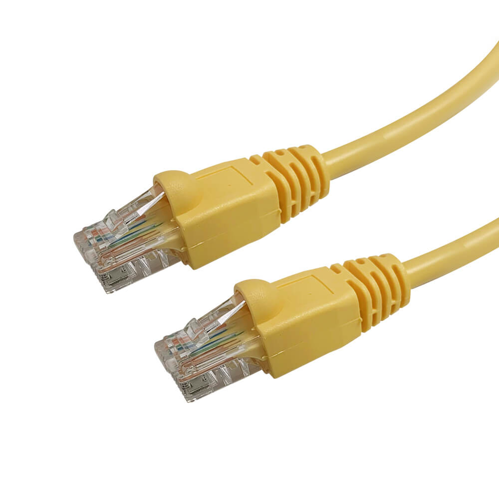 Videk Booted 24 AWG Cat5e UTP RJ45 Patch Cable Yellow 5Mtr