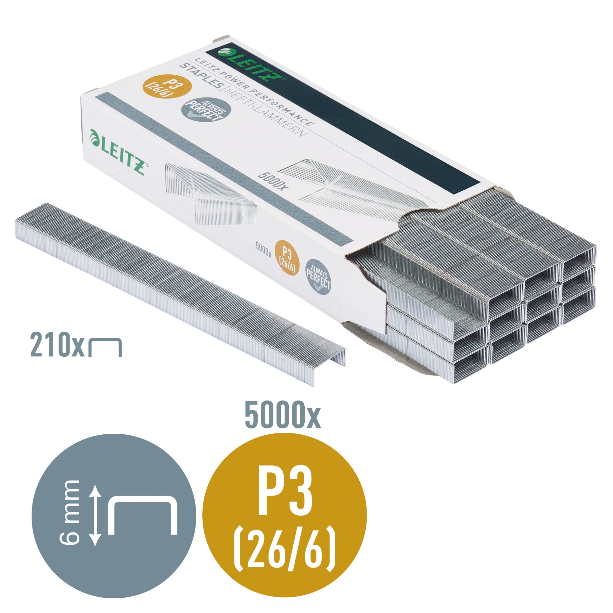 Leitz Staples P3 26/6 Box of 5000