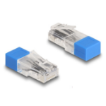 DeLOCK RJ45 plug with terminating resistor 120 Ohm blue