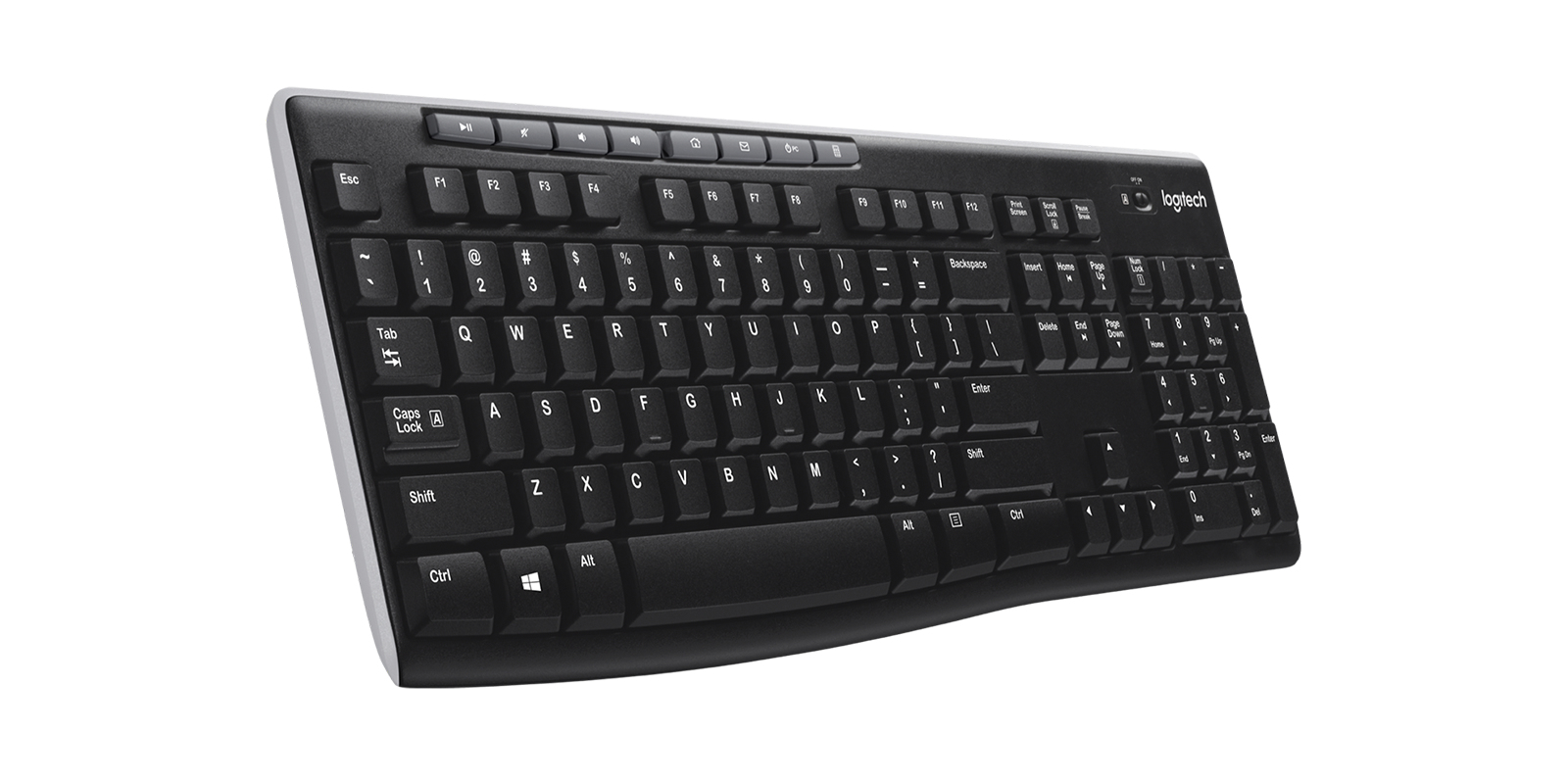 Logitech Black K270 Wireless Keyboard UK Layout 920-003745