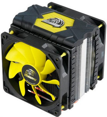 Akasa AK-CC4008HP01 Processor Cooler 12 cm Black. Silver. Yellow
