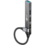 Goobay 74457 interface hub USB 3.2 Gen 1 (3.1 Gen 1) Type-C 5000 Mbit/s Light grey