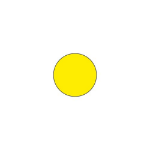 Beaverswood Warehouse Floor Signal Markers Circle Symbol PVC With Adhesive Backing 90mm Diameter Yellow (Pack 100) - FS/O
