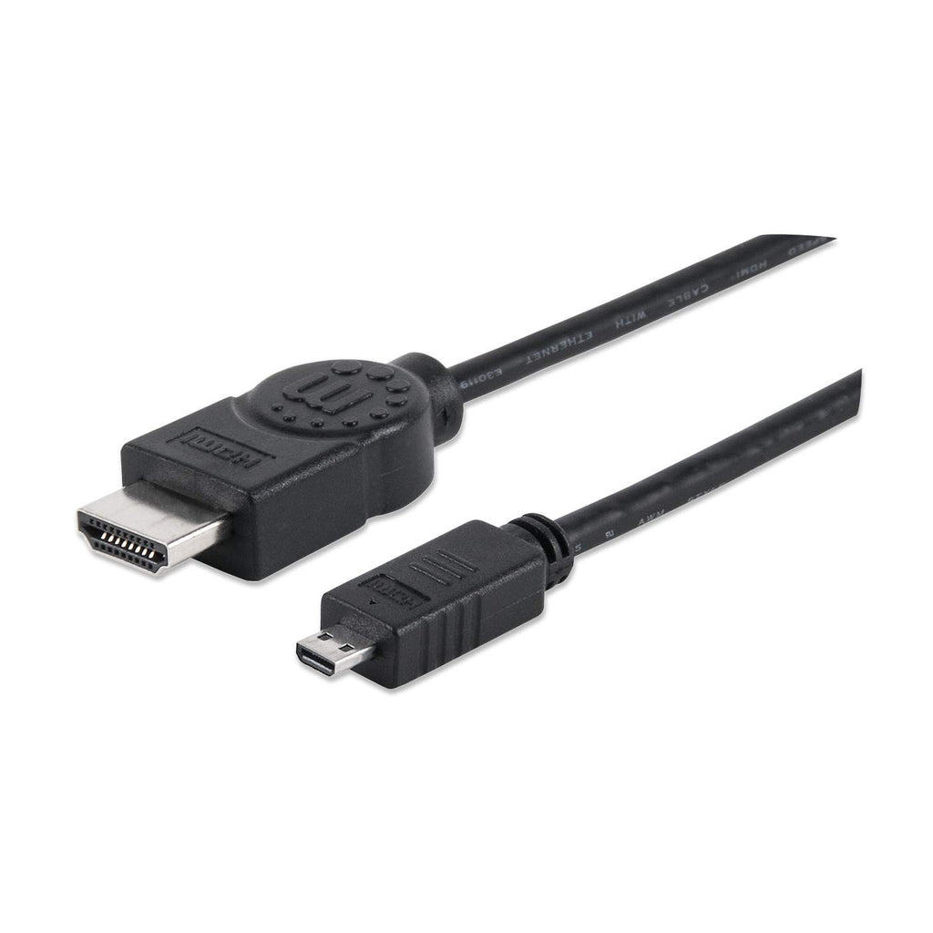 Image of Manhattan HDMI to Micro HDMI Cable with Ethernet, 4K@30Hz (High...