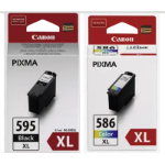 Canon 7170C004/PG-595XL/CL-586XL Ink cartridge multi pack black + color high-capacity 9,7ml + 14,1ml Pack=2 for Canon Pixma TS 4150