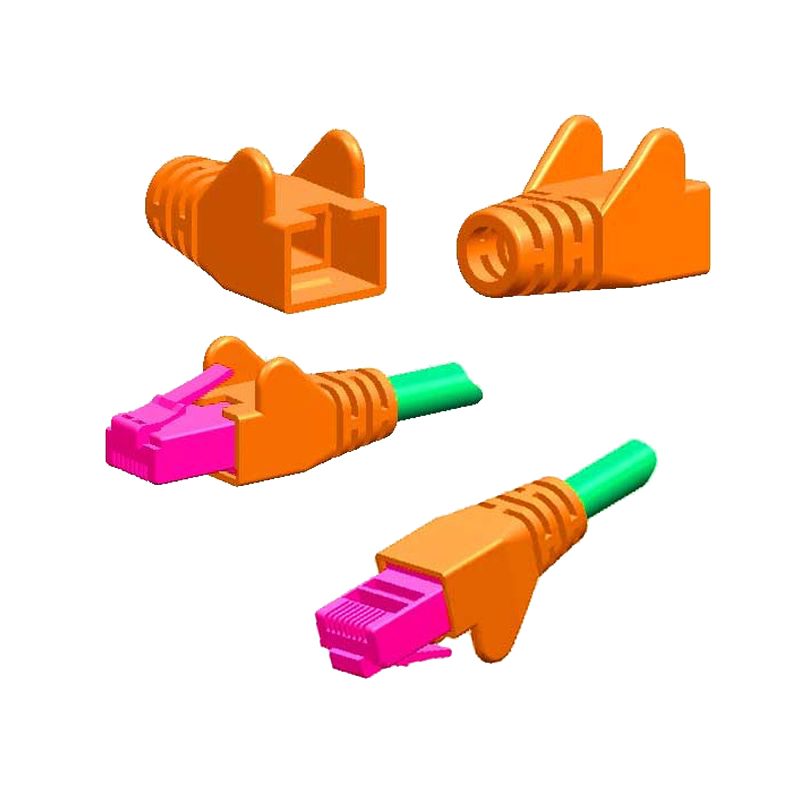 Image of FDL WING MOULDED SNAGPROOF RJ45 CABLE BOOT - ORANGE