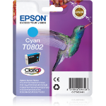 Epson C13T08024021/T0802 Ink cartridge cyan Blister Radio Frequency, 220 pages 7.4ml for Epson Stylus Photo P 50/PX/PX 730/R 265